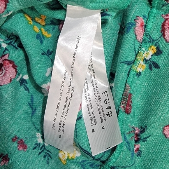 Lottie & Holly B.O.G Collective Green Floral Ruffle Dress Women's Size Large NWT - Picture 2 of 9